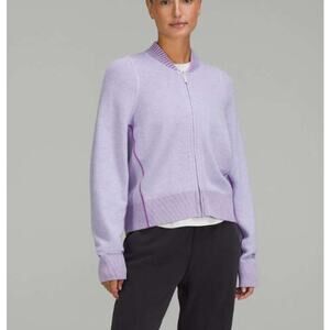 Lululemon Reversible Double-Knit Zip-Up Sweater Cardigan - Lavender/Magenta